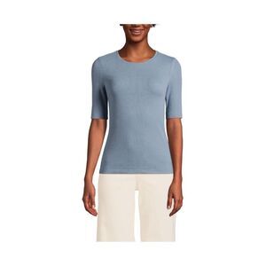 Vince Ribbed Elbow Sleeve Crew Shirt NEW